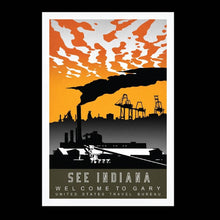  See Indiana Welcome to Gary 12x18 Print