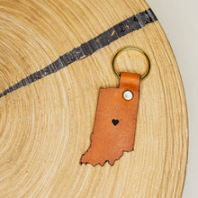  Heart in the Middle Indiana Keychain