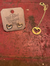 Cut-out Heart Brass Disc Necklace