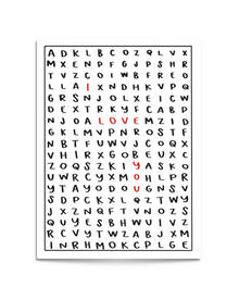  Word Find Greeting Card