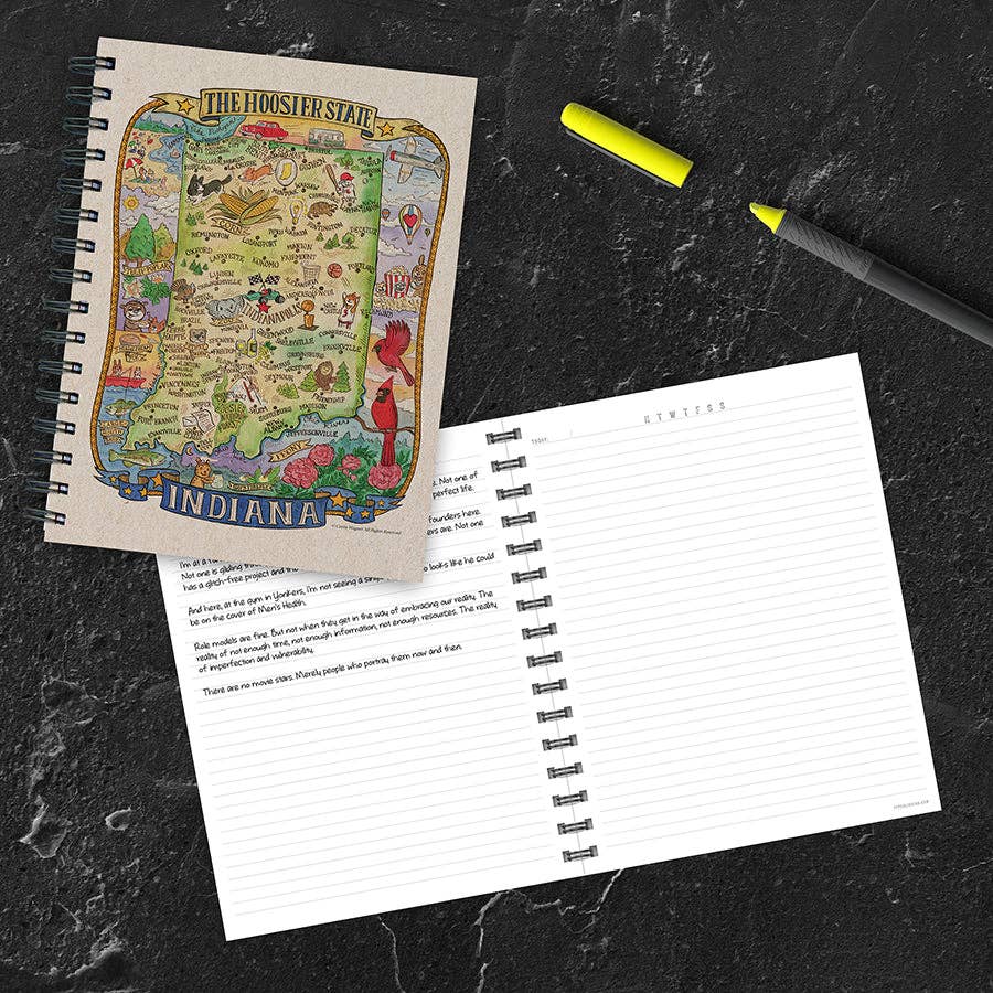 The Hoosier State Indiana Open Dated Journal/Notebook – Indiana Gifts