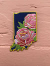 Indiana Peony State Flower Embroidered Patch