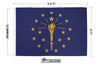 Indiana State Flag: 3ft x 4.5ft Double-Sided with Grommets