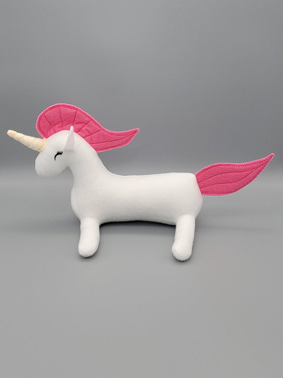 Unicorn Stuffed Fleece Toy, Unicorn Plushie, Stuffed Unicorn