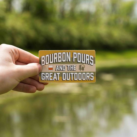 Bourbon Pours and the Great Outdoors Sticker