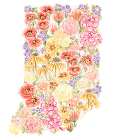  Indiana Floral Sticker