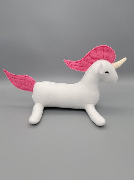 Unicorn Stuffed Fleece Toy, Unicorn Plushie, Stuffed Unicorn