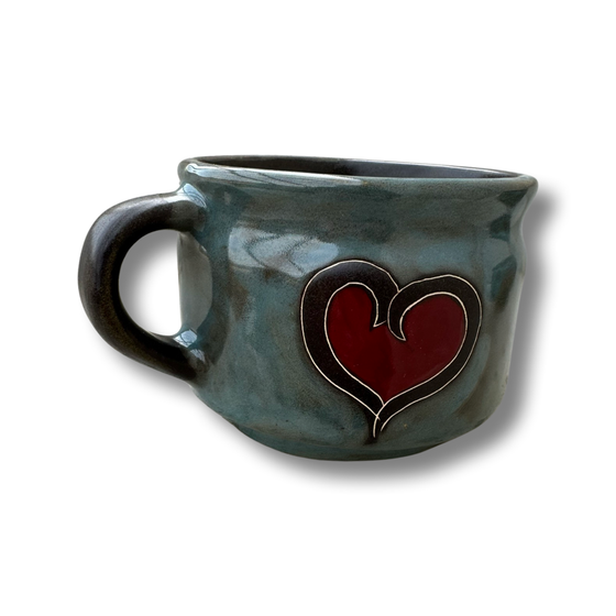 Mara Stoneware Hearts Stackable Mugs