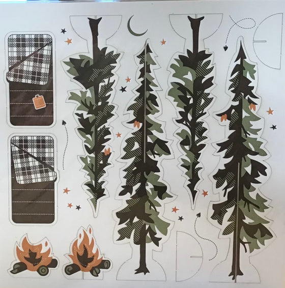 Camping Woods Punch-Out Paper DIY Kit