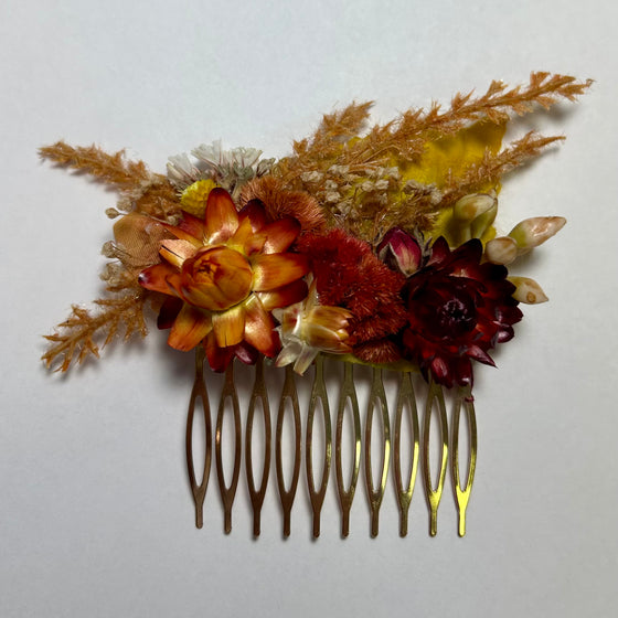 Dried Flower Hair Comb small