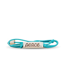  Peace. Lovely Script Bracelet