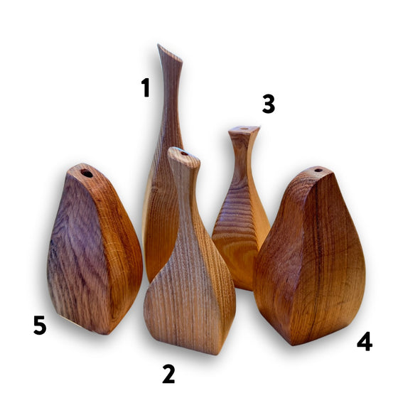 Wood Vase for Dry Sprigs - 1