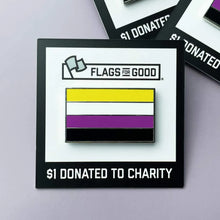  Nonbinary Pride Flag Enamel Pin