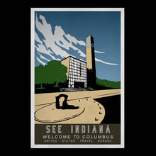  See Indiana Welcome to Columbus 12x18 Print