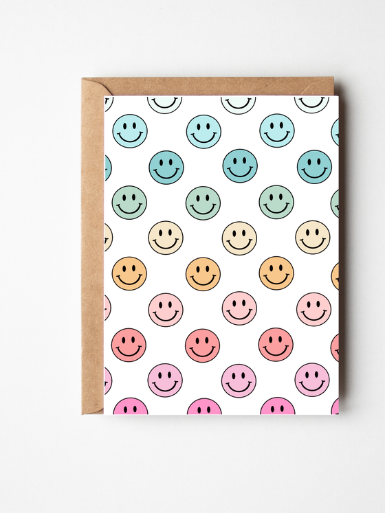 Retro Smile Face Greeting Card