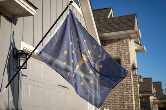 Indiana State Flag: 3ft x 4.5ft Double-Sided with Grommets