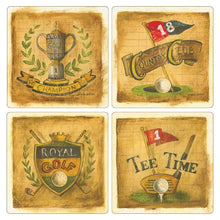  Gregory Gorham Antique Golf Collection Coasters