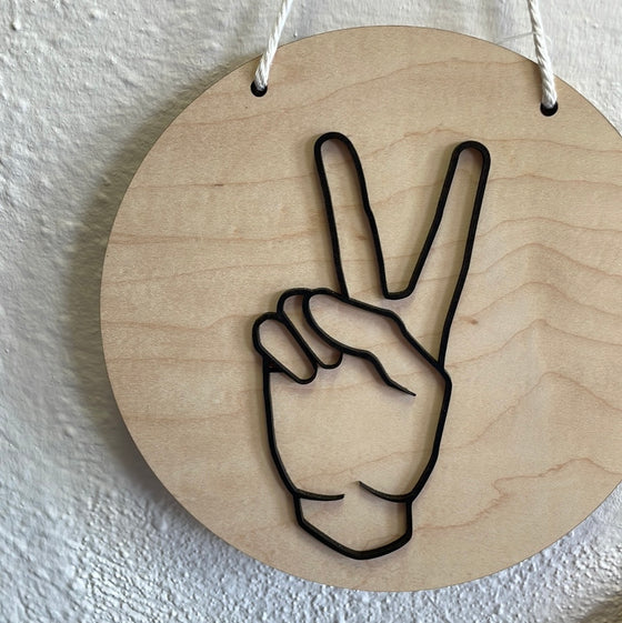 Peace Wooden Sign