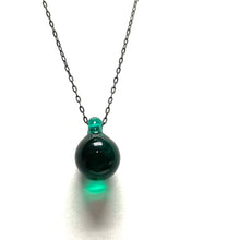  Simple Globe Necklace in Emerald Green
