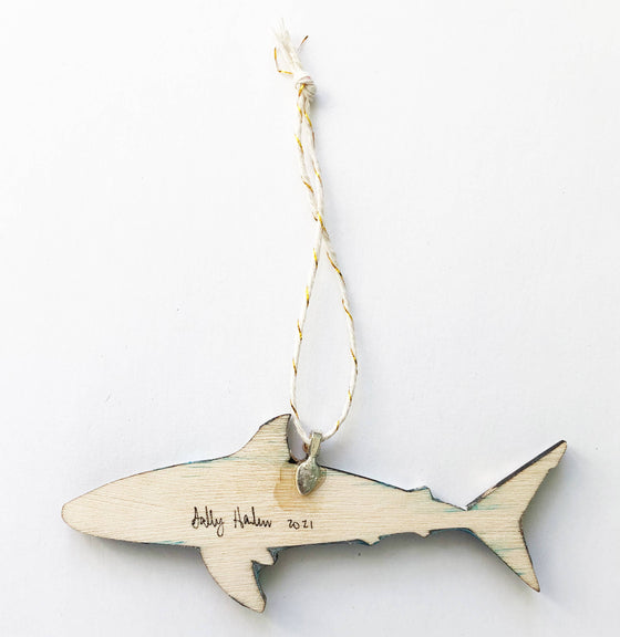 Shark Resin Christmas Ornament