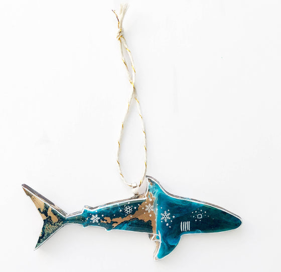 Shark Resin Christmas Ornament