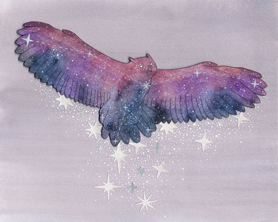 Owl Constellation 8 x 10 art print