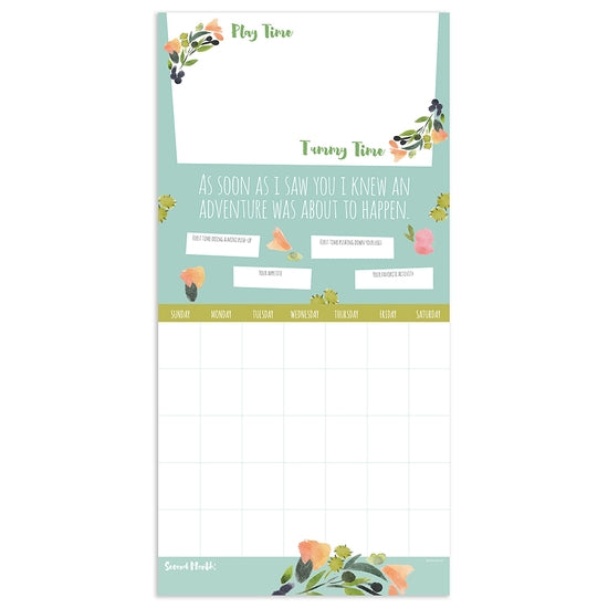 Baby's First Year Floral Open Dated  Wall Calendar