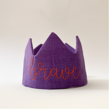  Brave Regal Purple Linen Crown