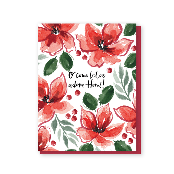 Poinsettias Card