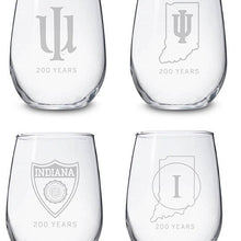  Indiana University Bicentennial Stemless Wine Glass Set
