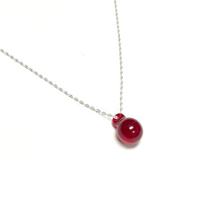  Red Simple Globe Necklace