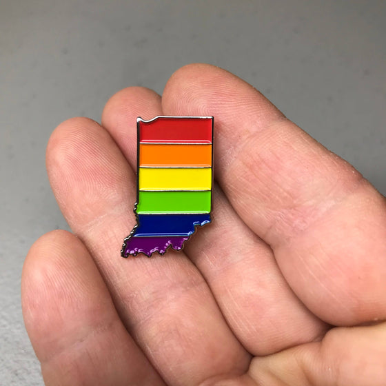 Indiana Rainbow Enamel Pin
