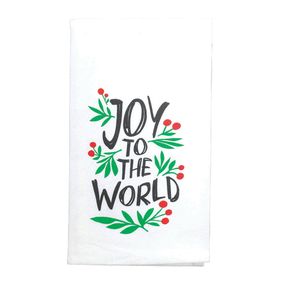 JOY TO THE WORLD FLOUR SACK GIFT TOWEL