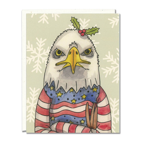 Bald Eagle Ugly Sweater Card