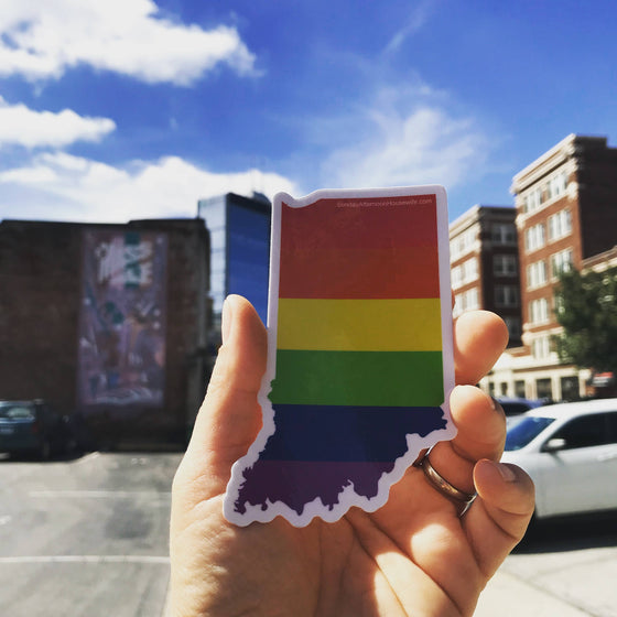 Rainbow Indiana Sticker
