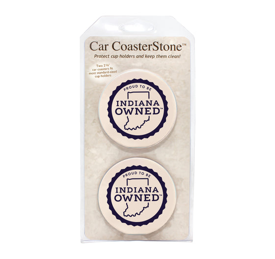 Indiana Owned Member Car Coasters - 2 Pack