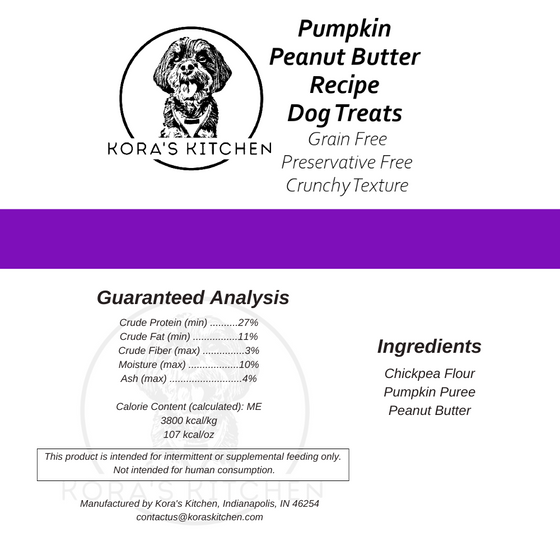 Crunchy Pumpkin Peanut Butter Dog Treat