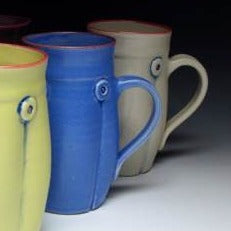 Button Hand Thrown Ceramic Mug