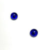 Cobalt Blue Button Post Earrings