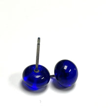  Cobalt Blue Button Post Earrings