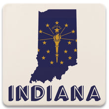  Indiana State Flag Outline Absorbent Coaster Set