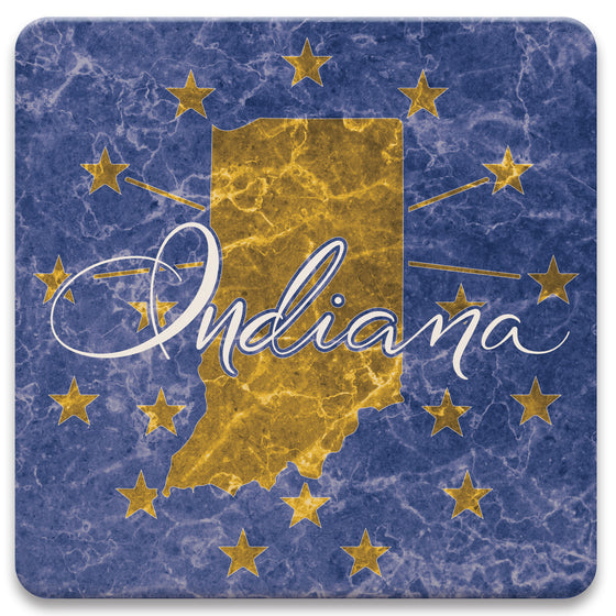 Indiana State Flag Coaster Set