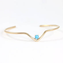  Chevron Cuff in Turquoise and 14k Gold-filled
