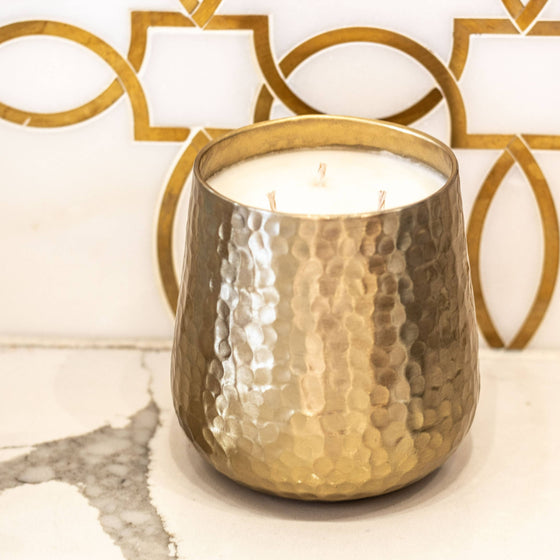 Gold Hammered Sugared Citrus Soy Candle