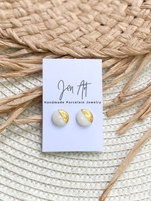  Gold Luster Dipped Button Studs