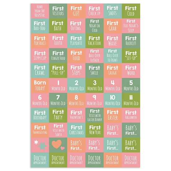 Baby's First Year Floral Open Dated  Wall Calendar