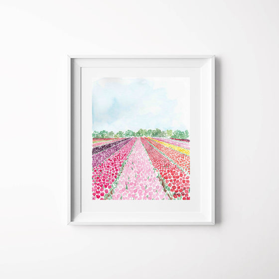 Tulip Fields Art Print