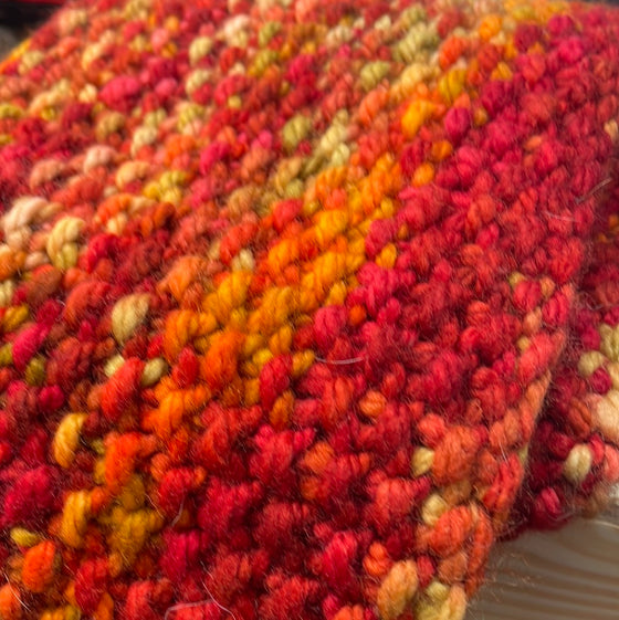 Autumn Colors Hand Knit Infinity Scarf