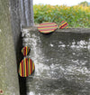 Fall Stripes Earrings - Double Pebbles Vertical Stripes