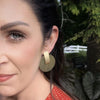 Boho Olive & Gold Circle Cork Earrings - Cork Collection